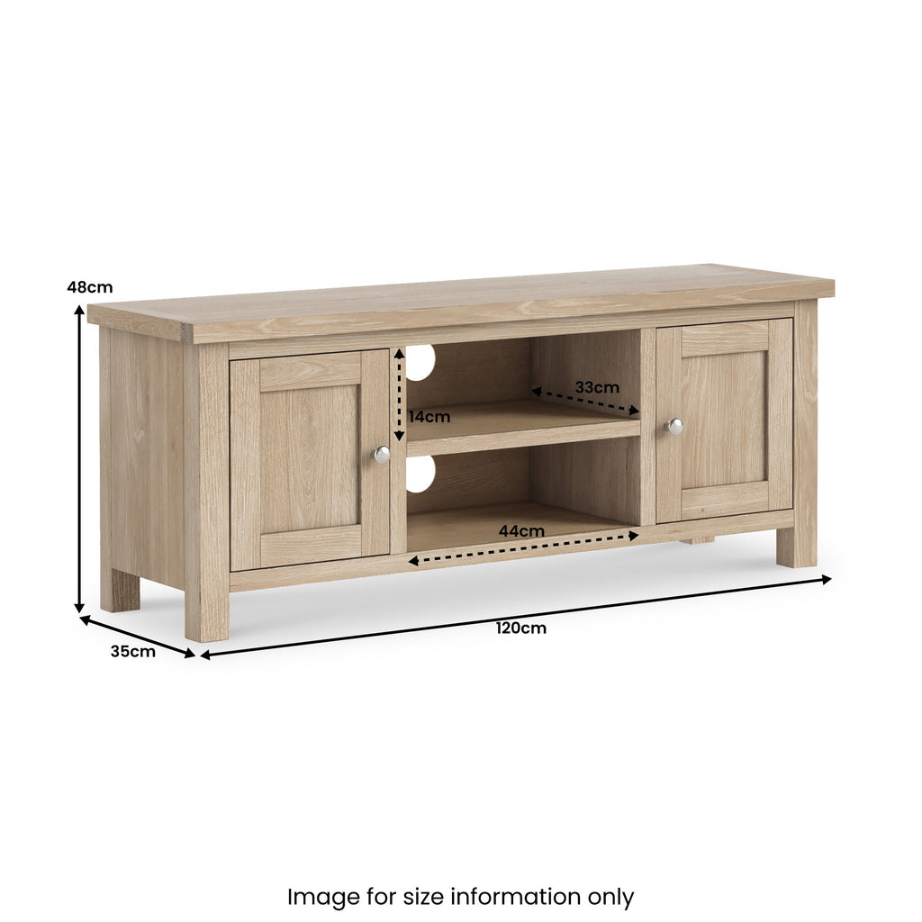 Farro Washed Oak 120cm TV Stand