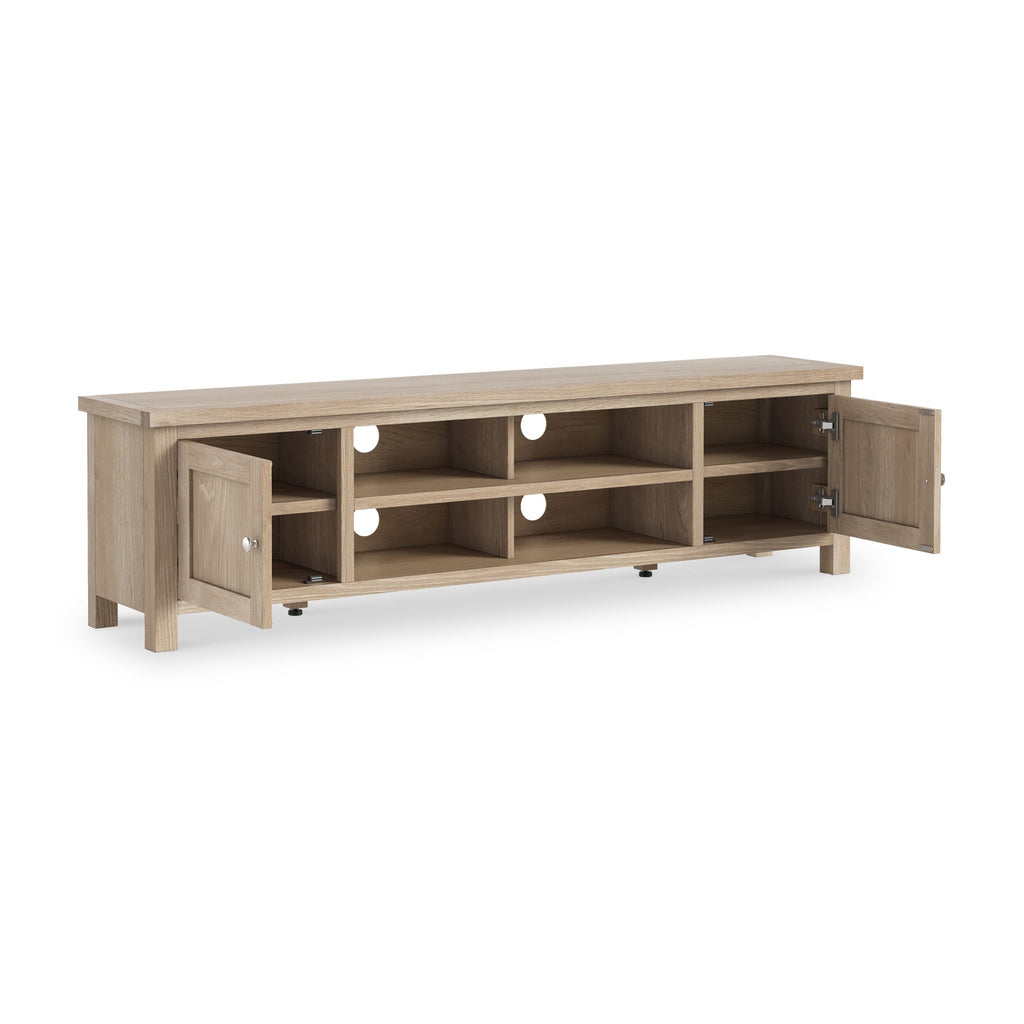 Farro Washed Oak 180cm Extra Wide TV Stand