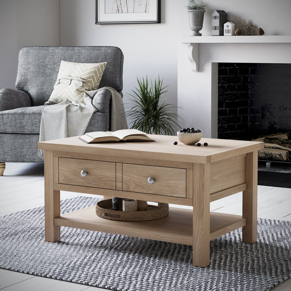 Farro Washed Oak Coffee Table