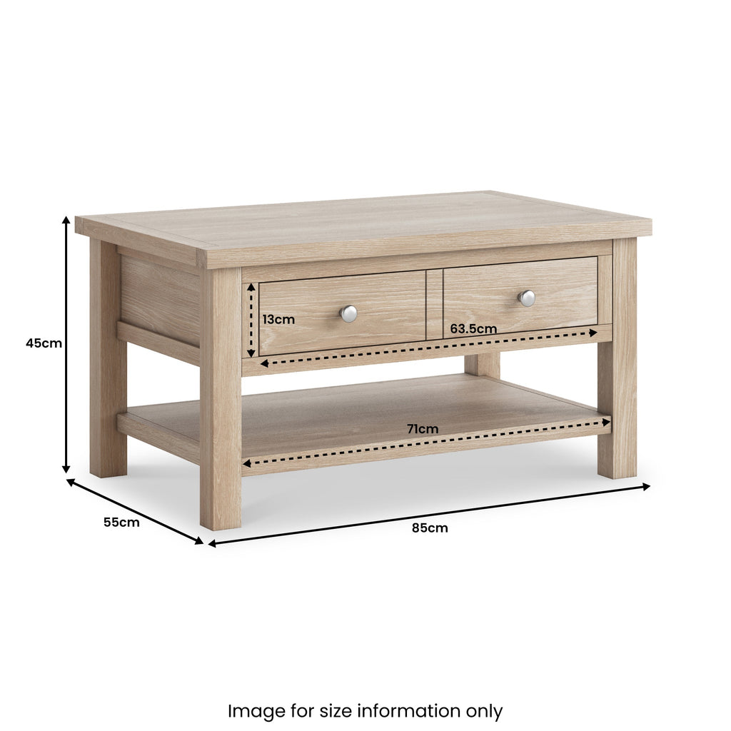 Farro Washed Oak Coffee Table