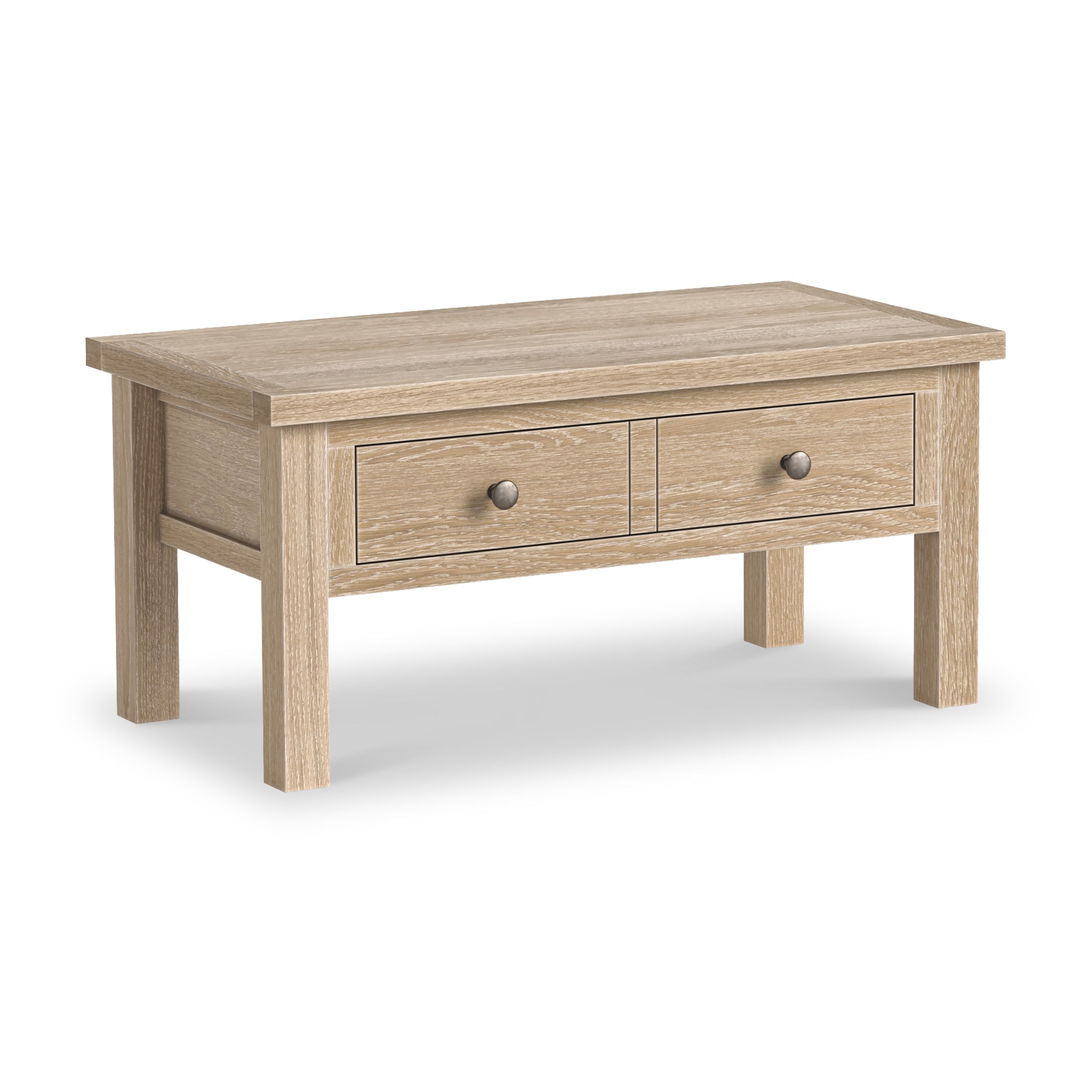 Trelan Washed Oak Coffee Table with Drawer
