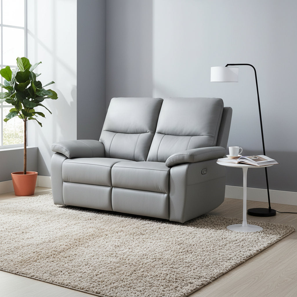 Oxley Leather 2 Seater Power Recliner