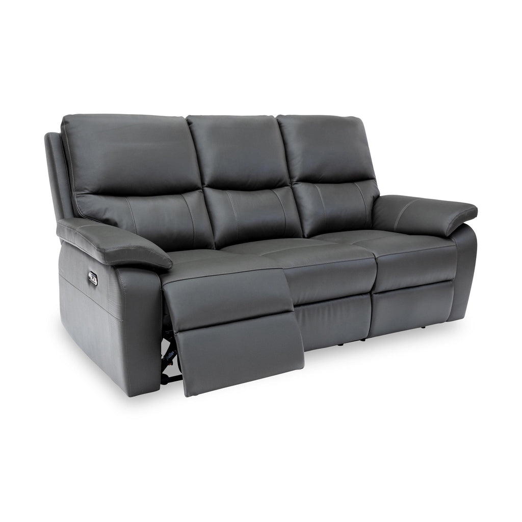 Oxley Leather 3 Seater Power Recliner