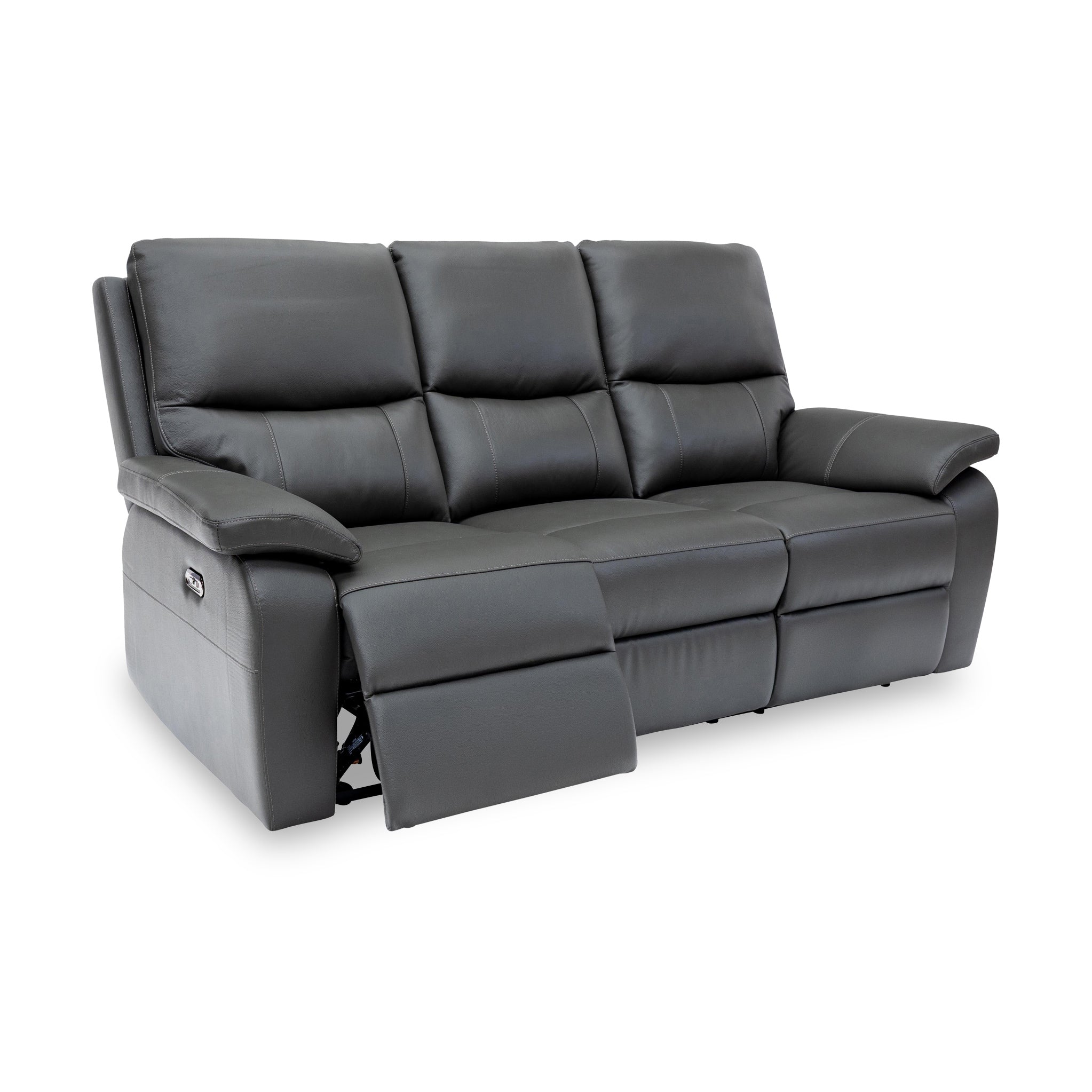 Oxley Leather 3 Seater Power Recliner