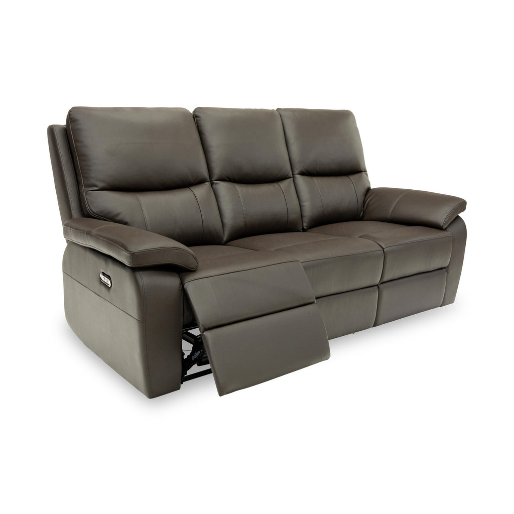 Oxley Leather 3 Seater Power Recliner