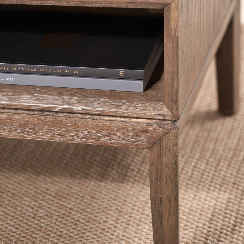 Gio Acacia 2 Drawer Coffee Table