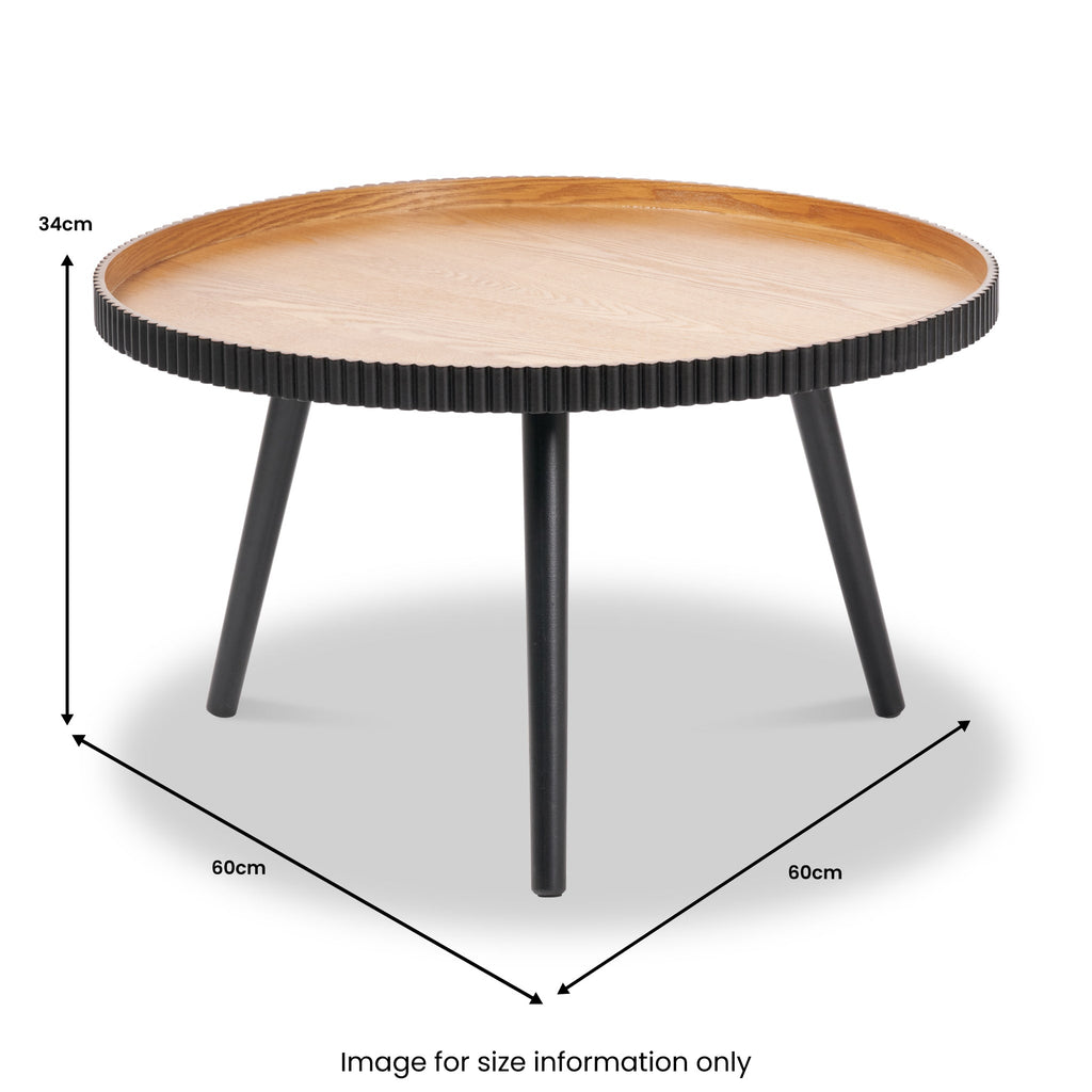 Hammond Pine Fluted Edge Coffee Table