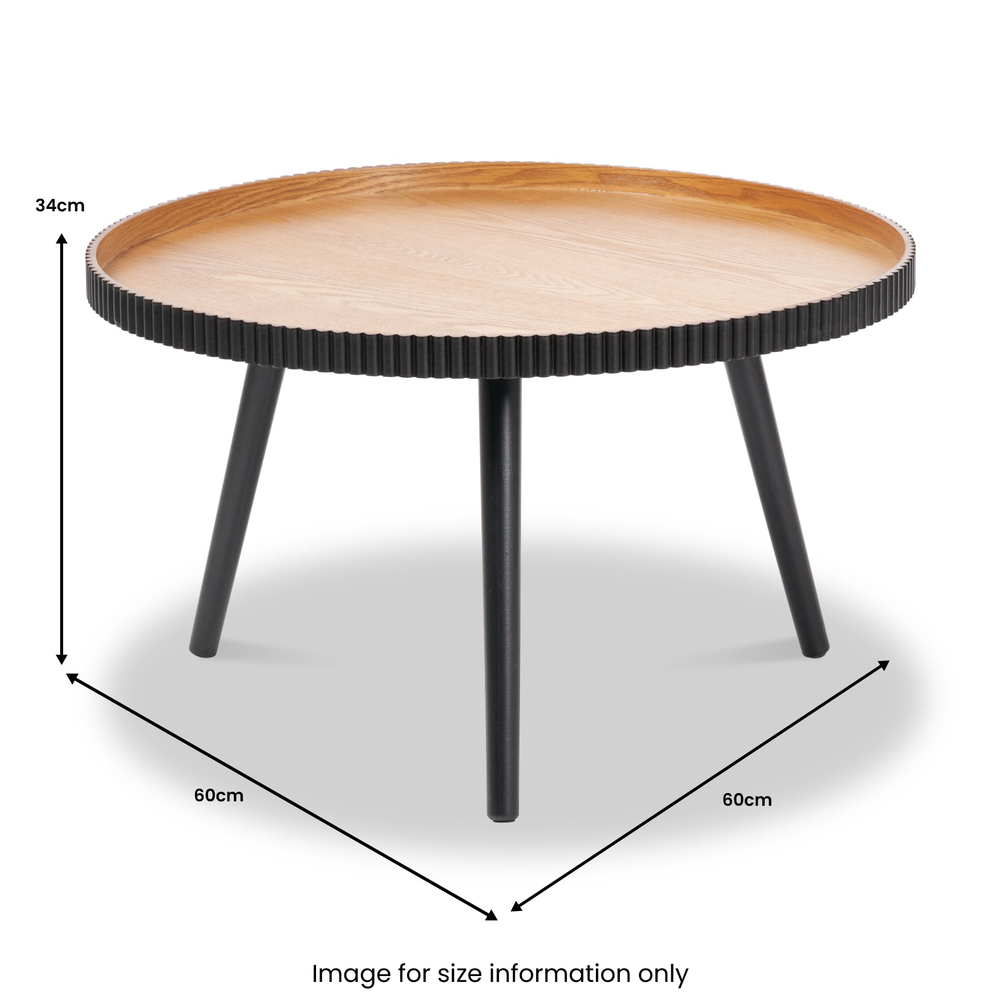 Hammond Pine Fluted Edge Coffee Table
