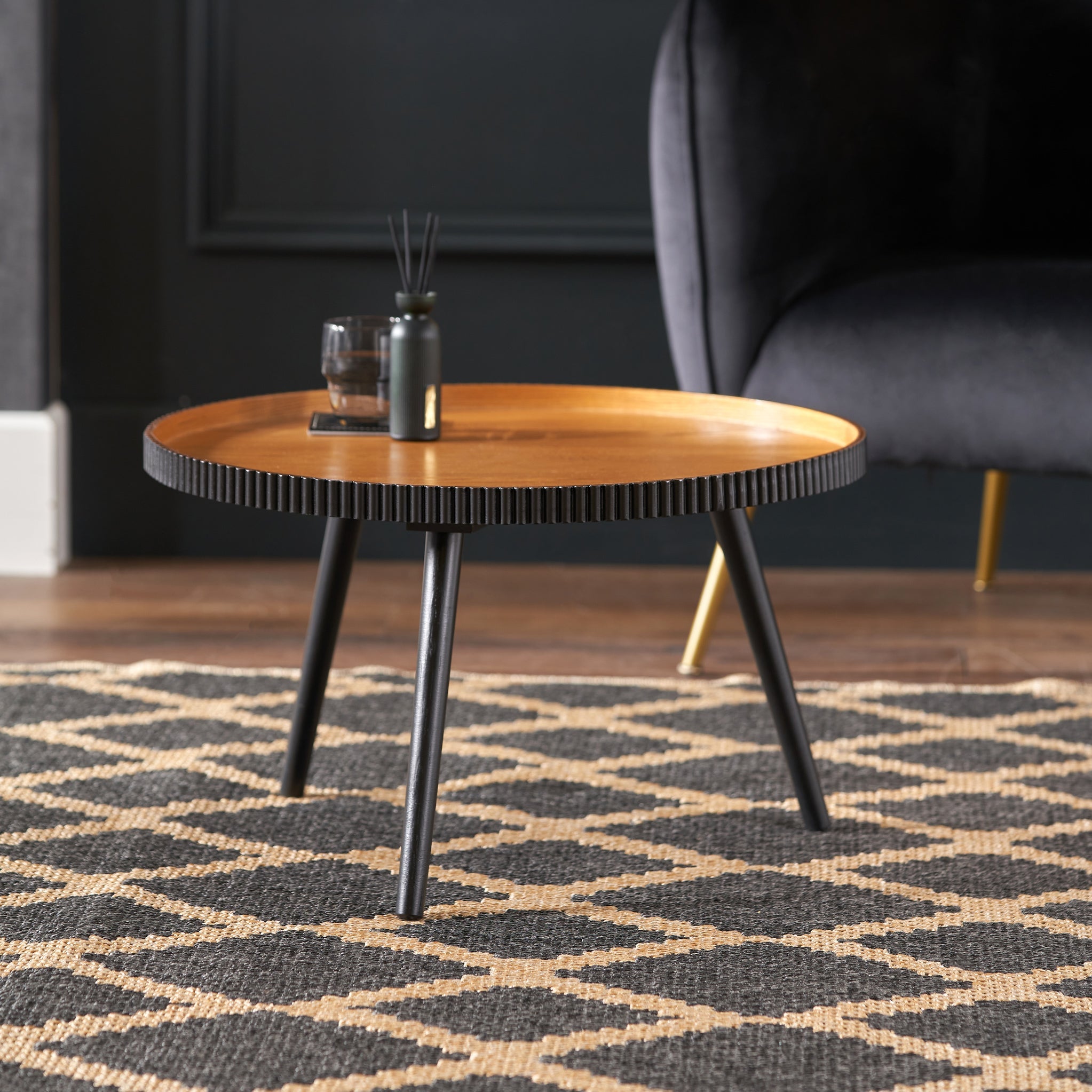Hammond Pine Fluted Edge Coffee Table