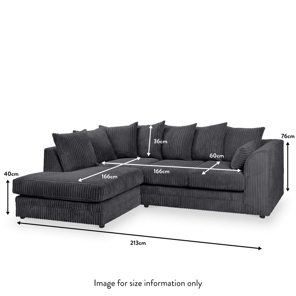 Bletchley Jumbo Cord Chaise Sofa