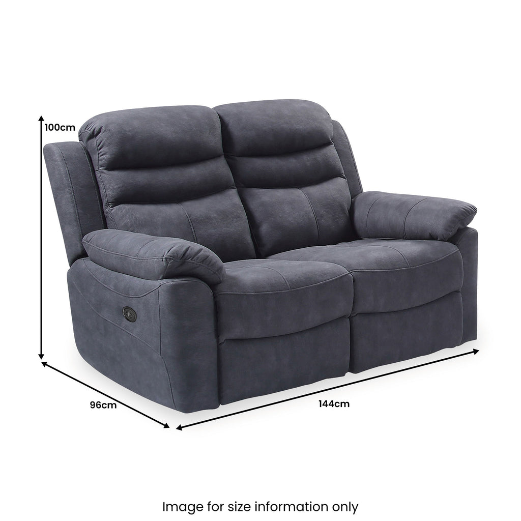 Conway Charcoal Power Reclining 2 Seater Sofa