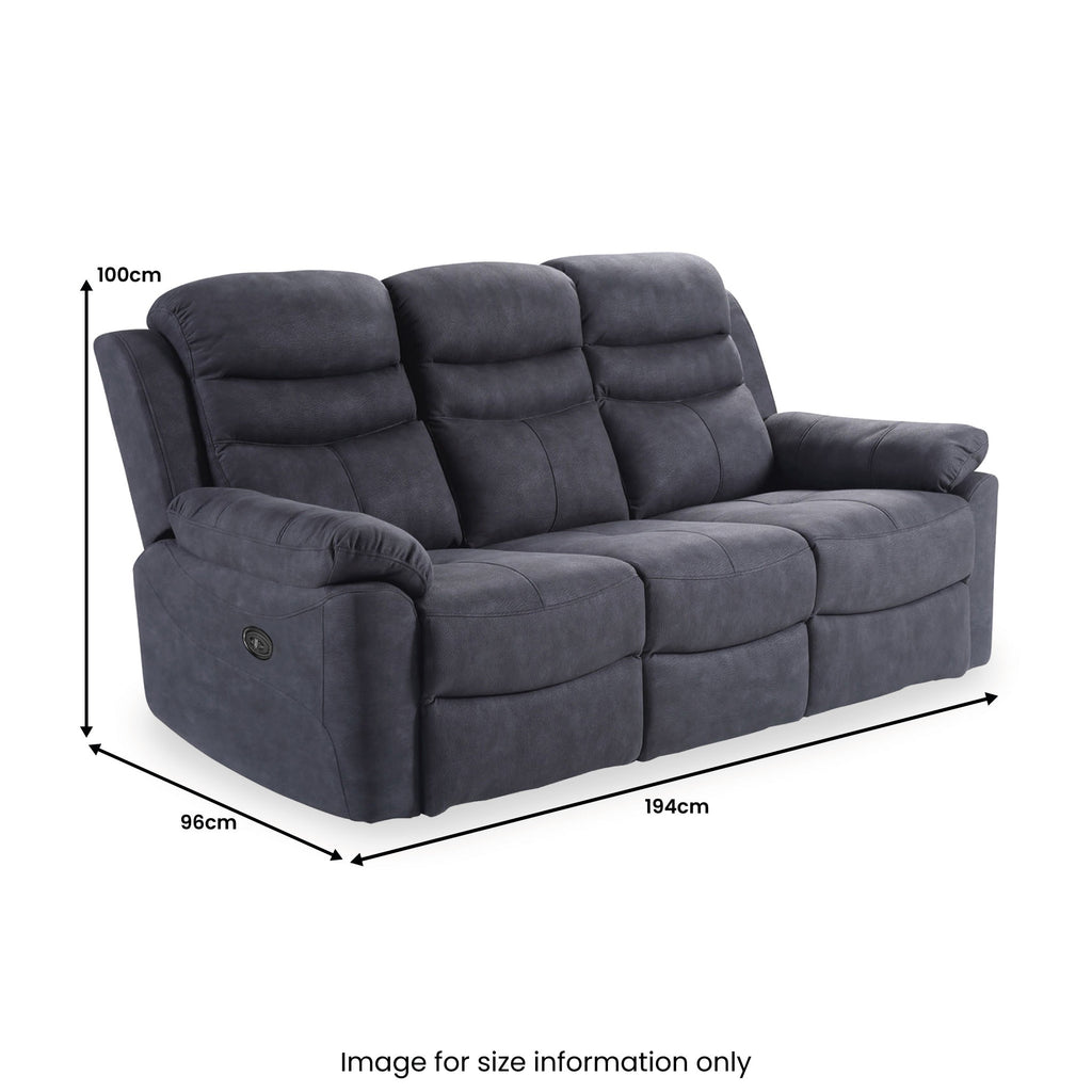 Conway Charcoal Power Reclining 3 Seater Sofa