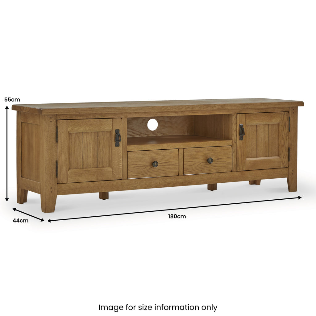 Broadway Oak 180cm TV Unit
