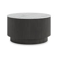 Milo Mango & Marble Round Fluted Coffee Table