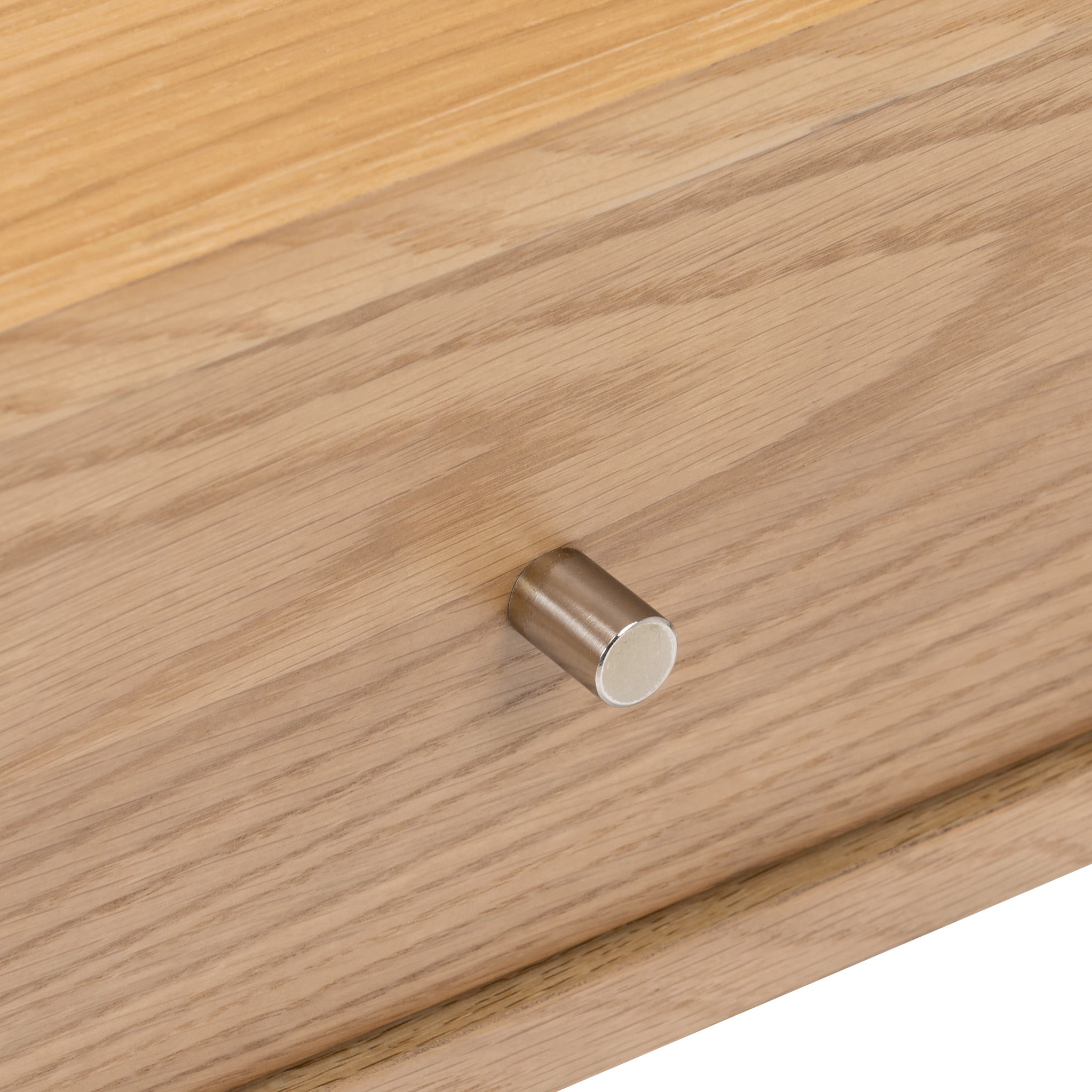 Shorwell Oak Slatted Oval 1 Drawer Coffee Table