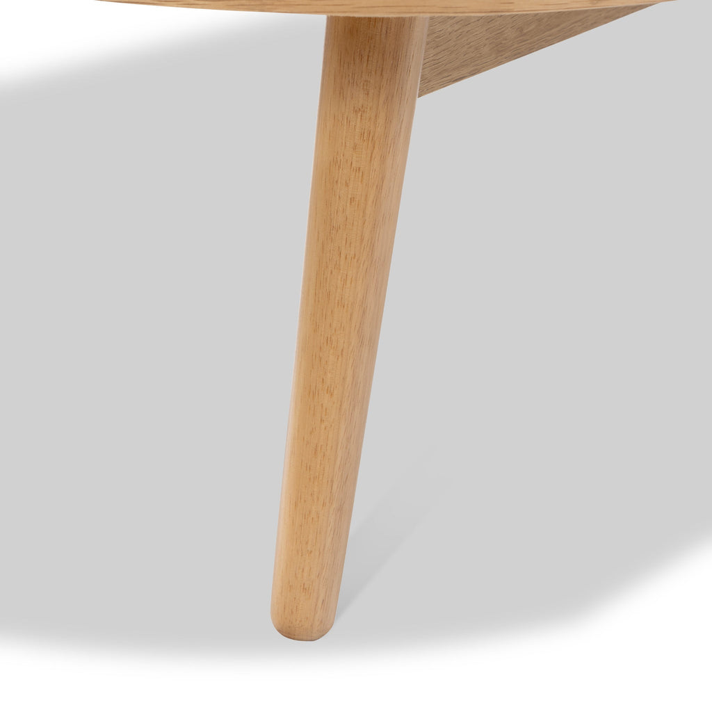 Shorwell Oak Slatted Oval 1 Drawer Coffee Table