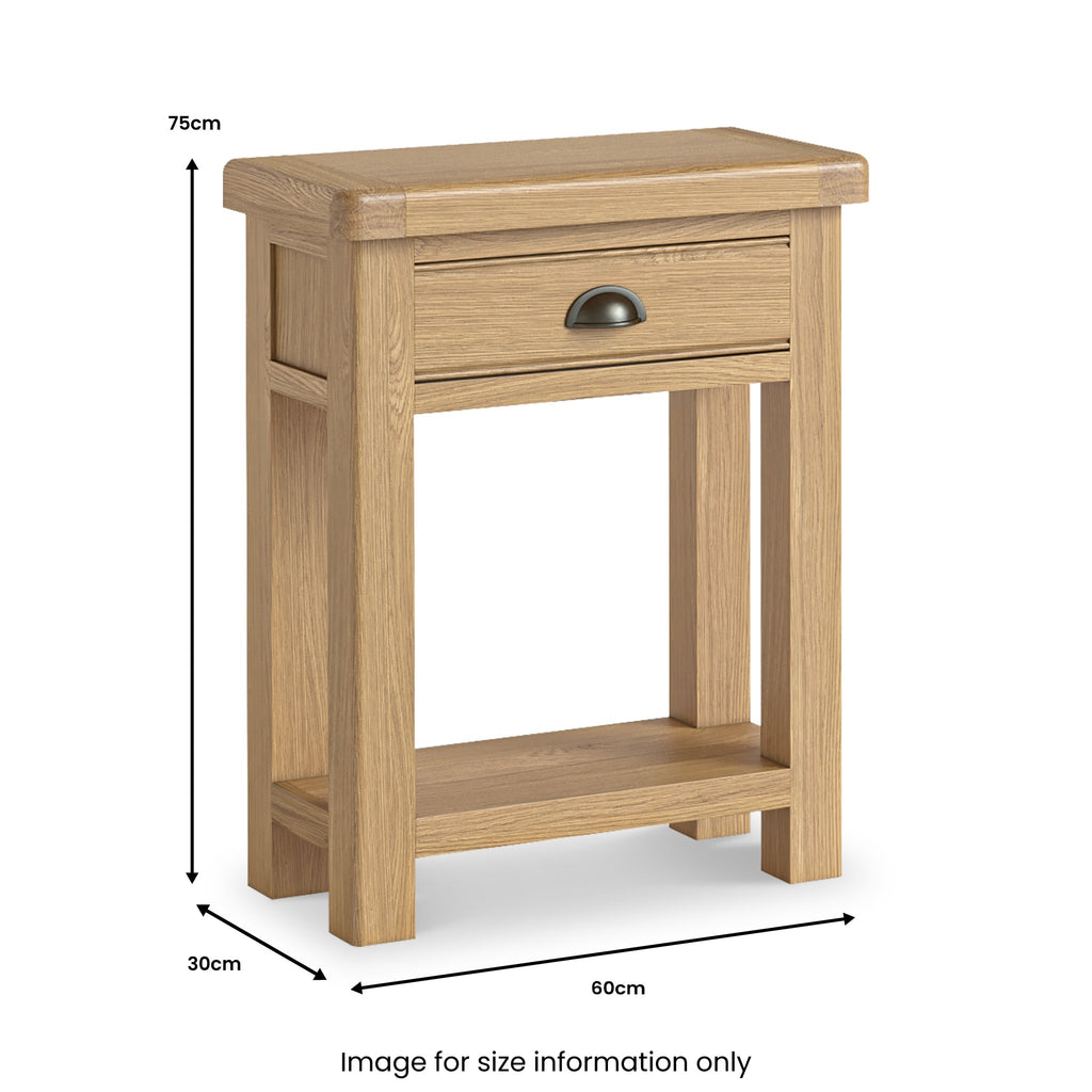 Portland Oak 1 Drawer Telephone Table