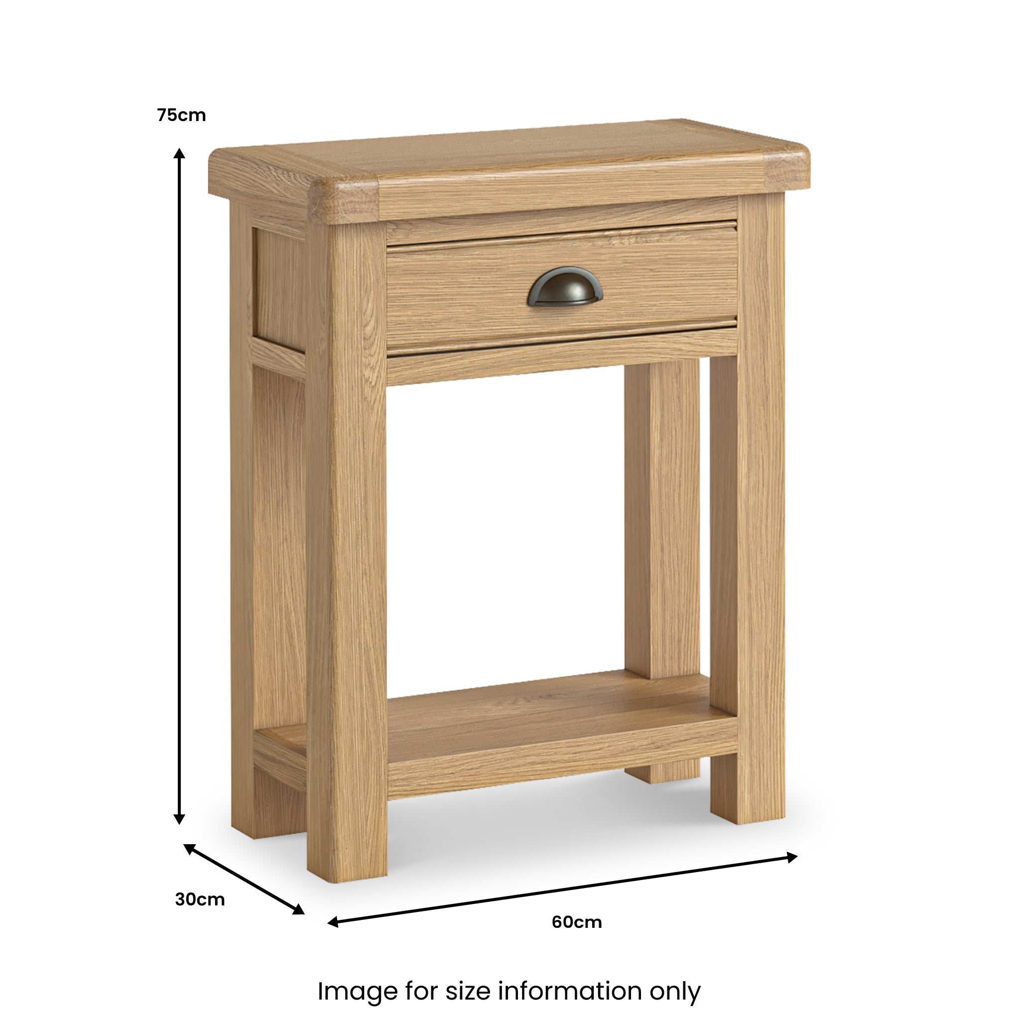 Portland Oak 1 Drawer Telephone Table
