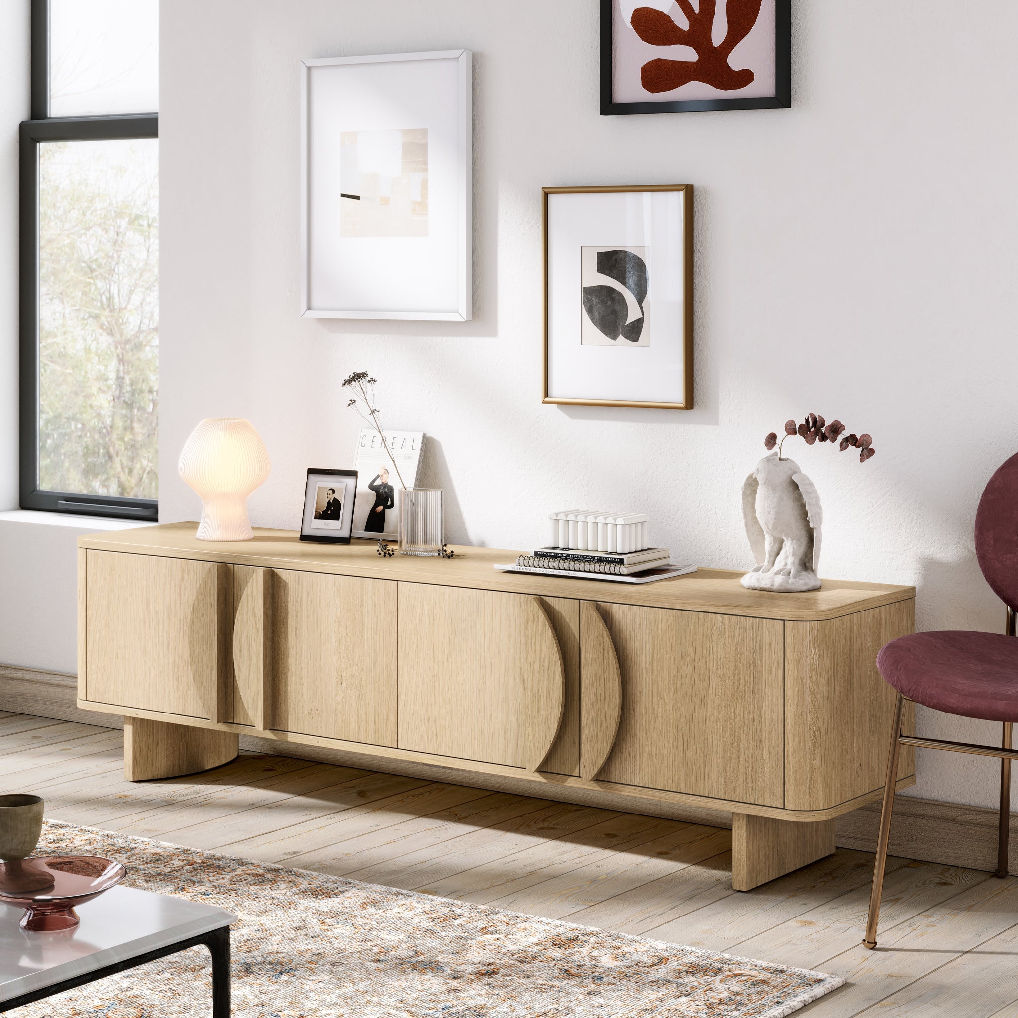 Whitstone Oak 180cm TV Unit