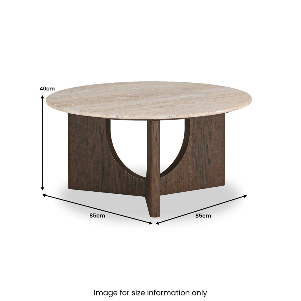 Mylor Travertine Top Coffee Table