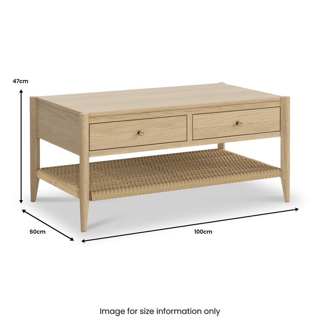 Harborough Oak 2 Drawer Coffee Table