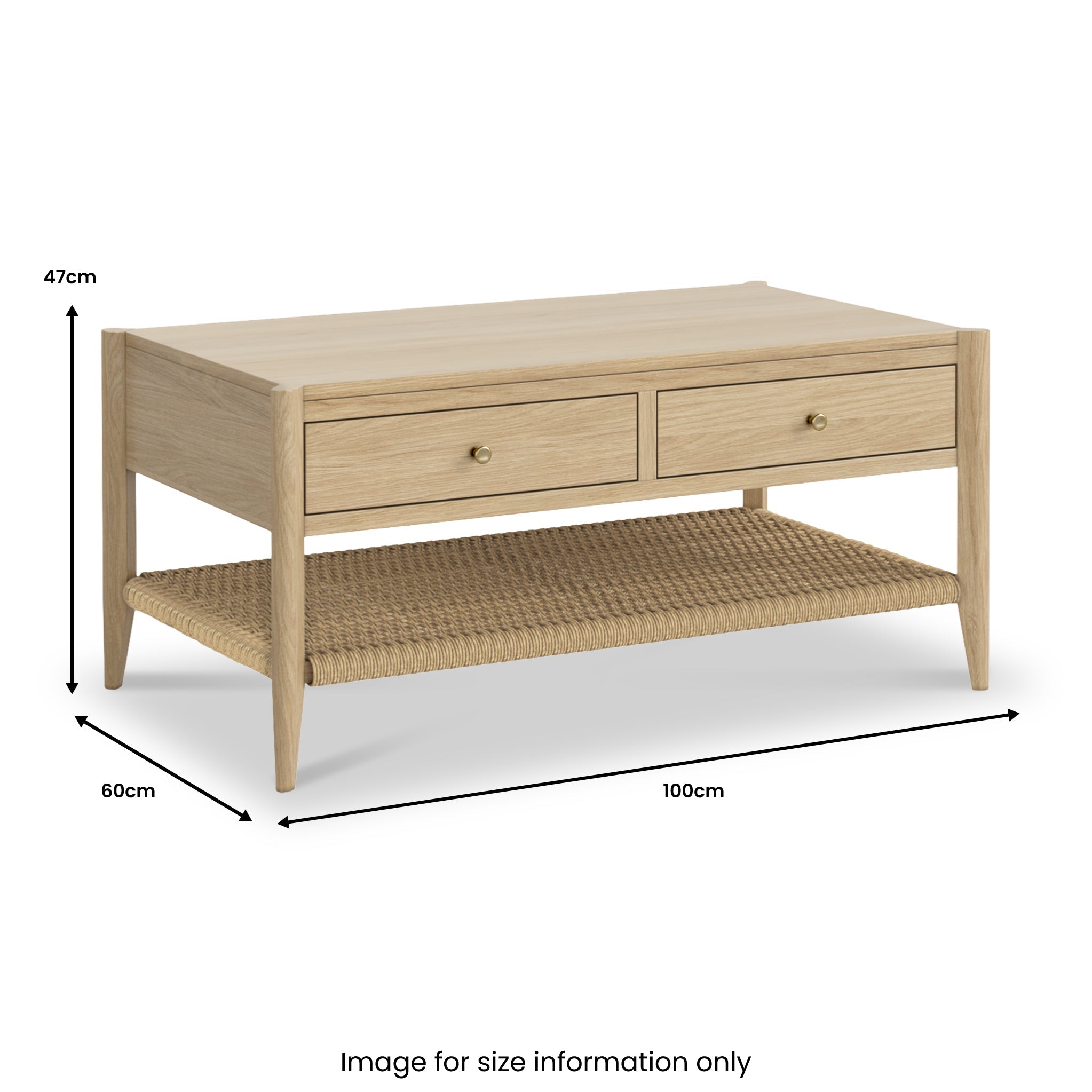Harborough Oak 2 Drawer Coffee Table