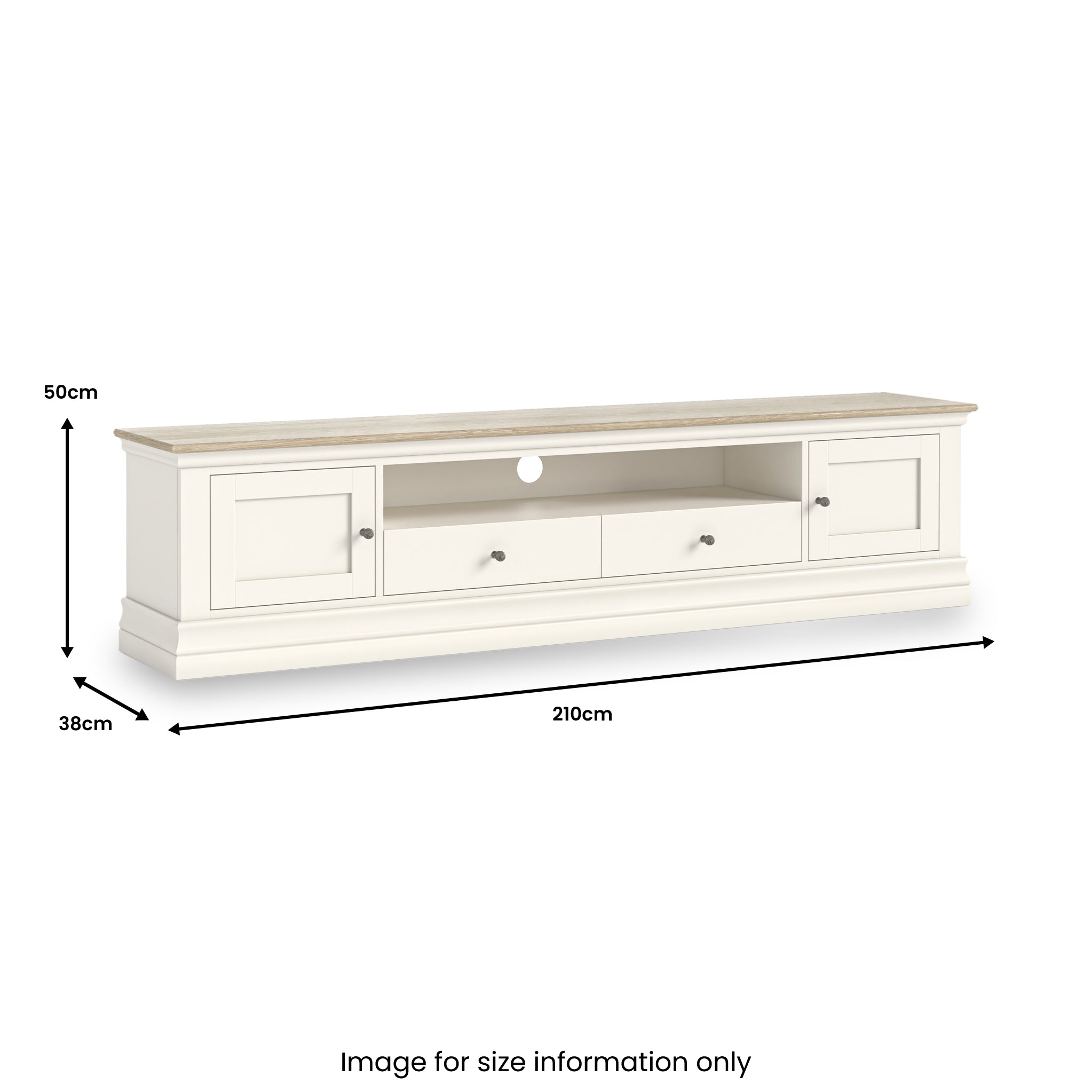 Linden 210cm Extra Wide TV Unit