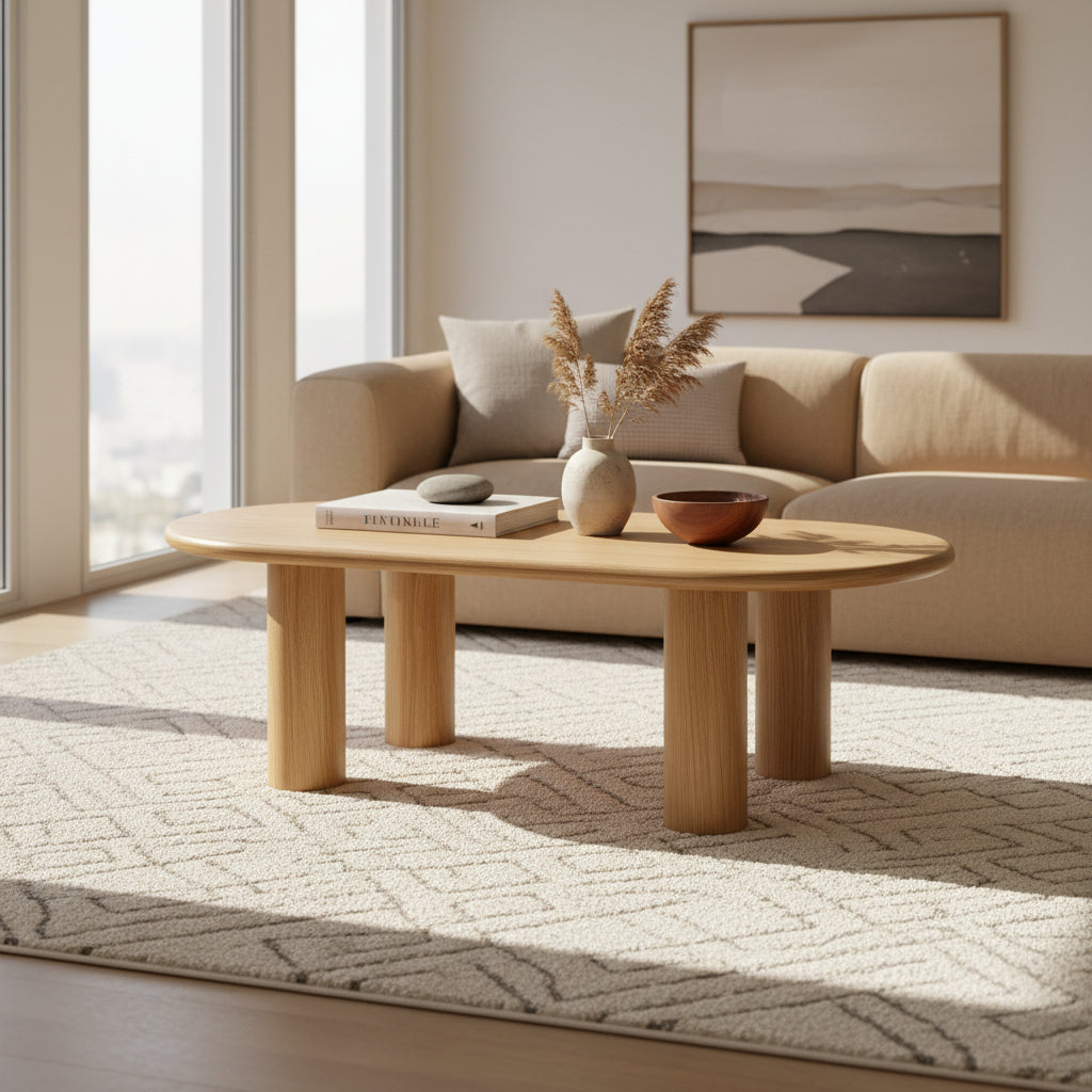Arden Oak Oval Coffee Table