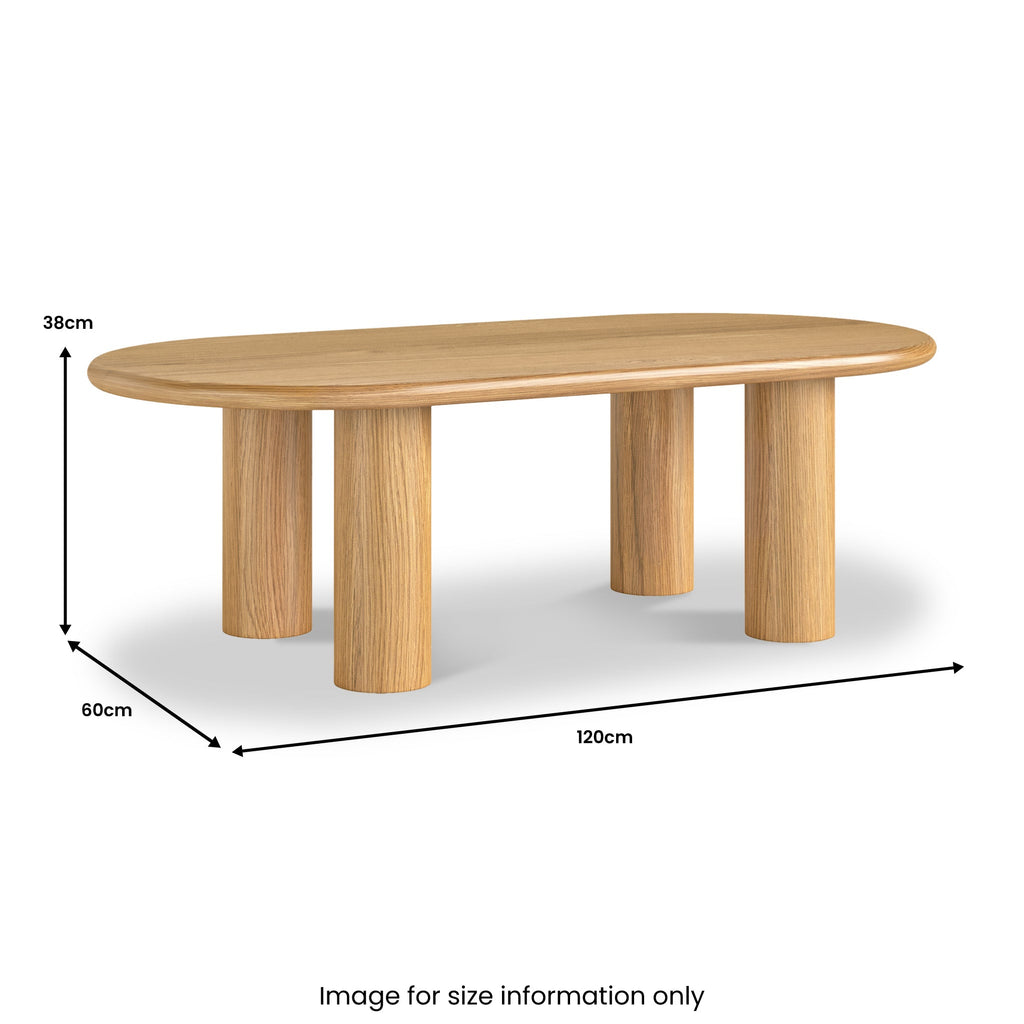 Arden Oak Oval Coffee Table
