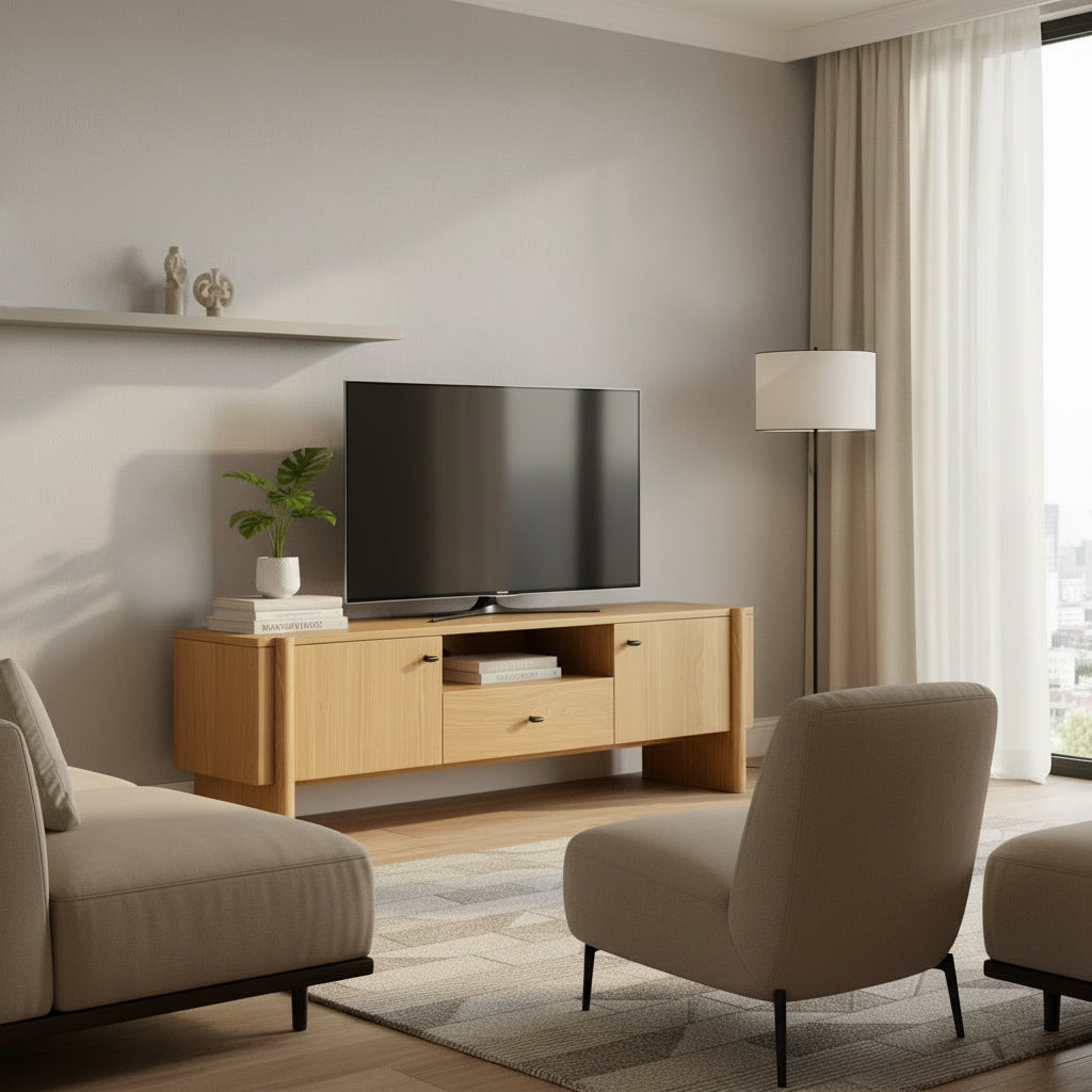 Arden Oak 210cm Wide TV Unit