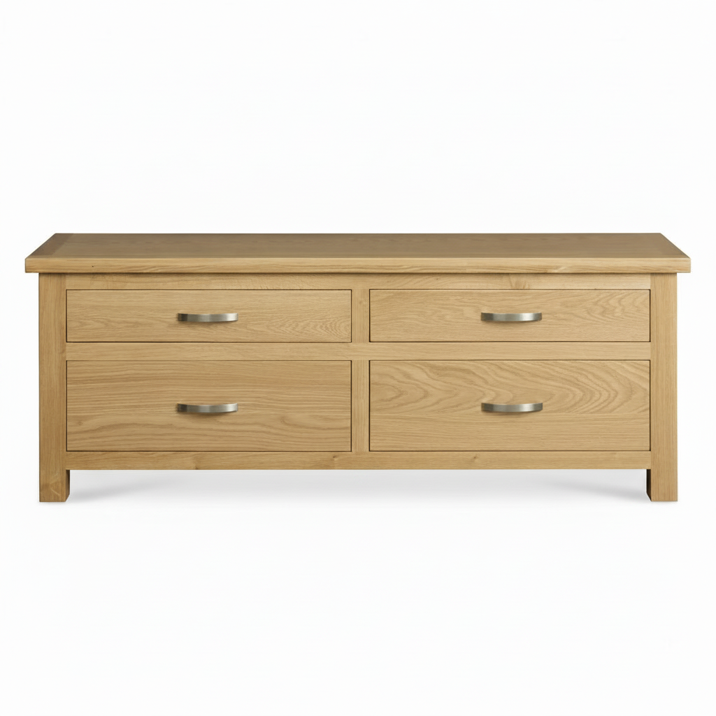 London Oak Large Smart TV Stand