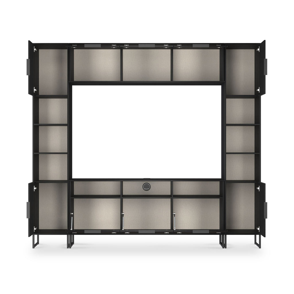 Ashbourne Media Wall TV Unit with Overhead Storage