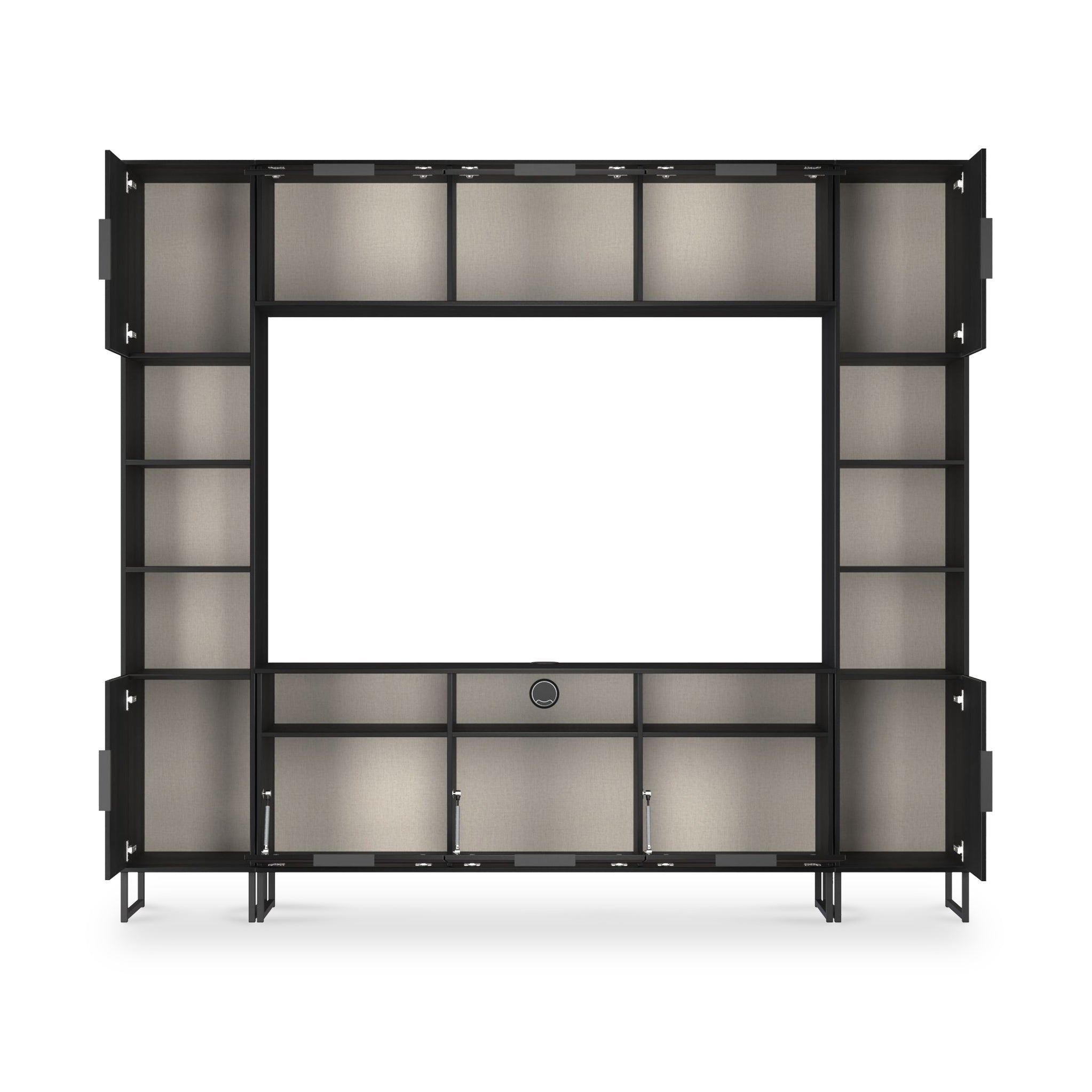 Ashbourne Media Wall TV Unit with Overhead Storage