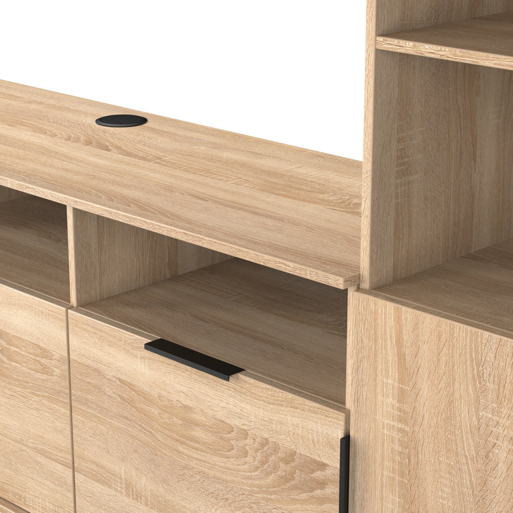 Ashbourne Media Wall TV Unit with Overhead Storage