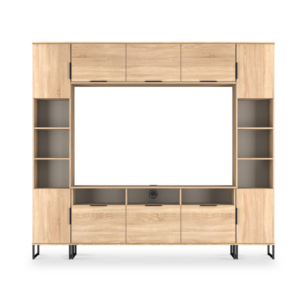 Ashbourne Media Wall TV Unit with Overhead Storage