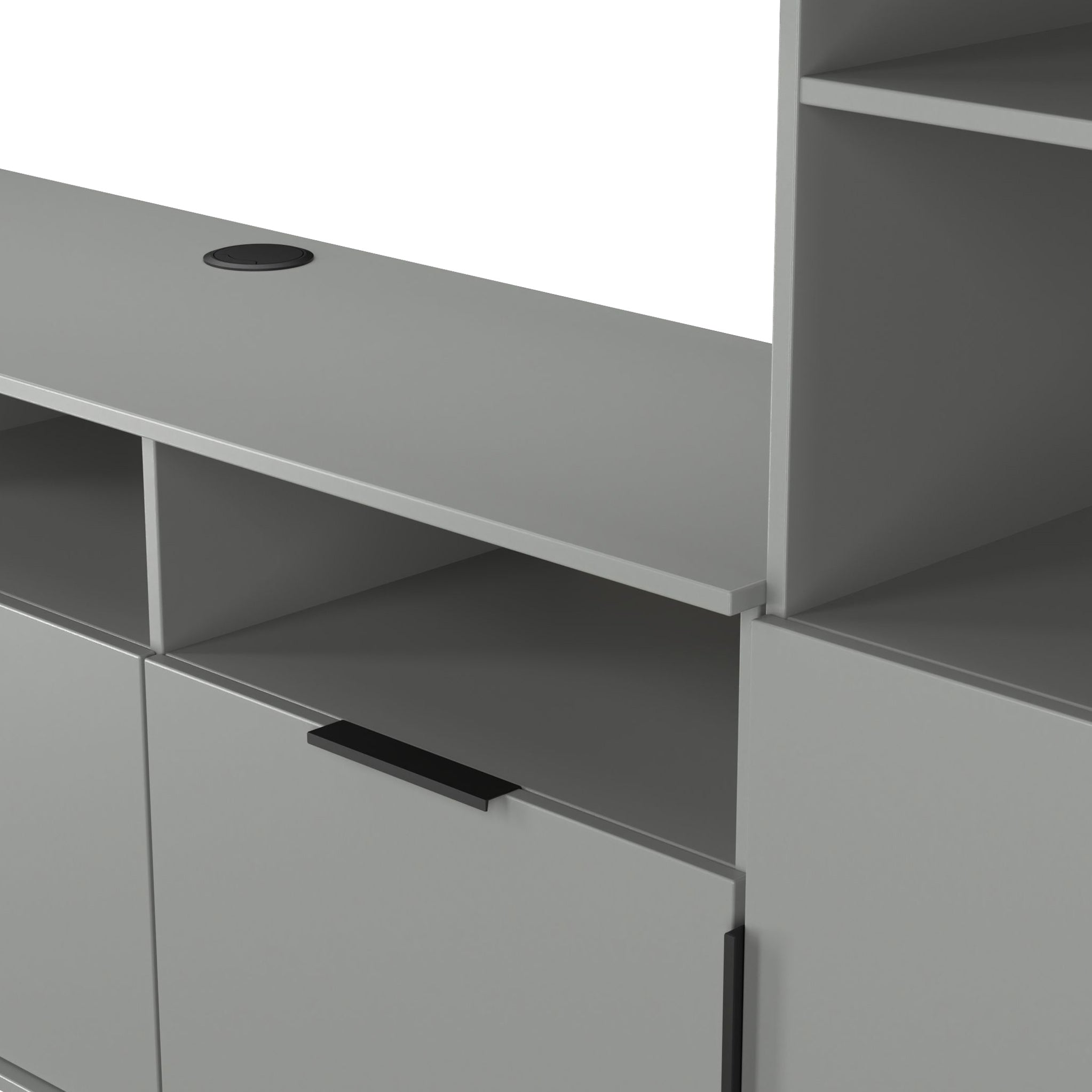 Ashbourne Media Wall TV Unit with Overhead Storage
