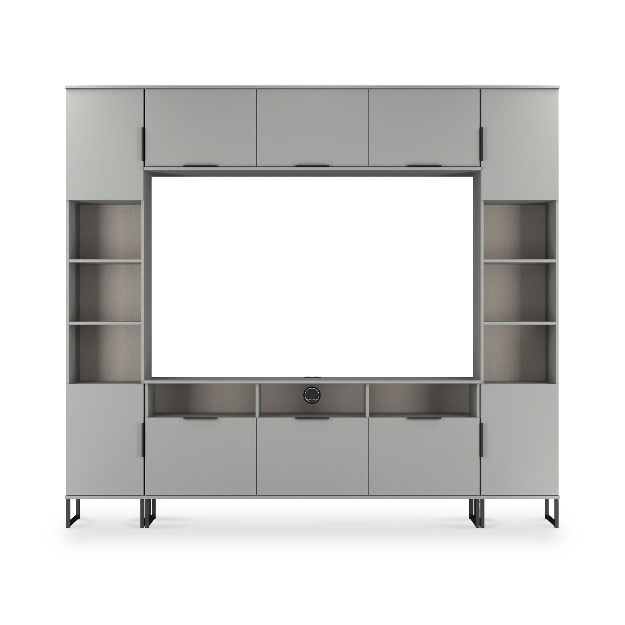 Ashbourne Media Wall TV Unit with Overhead Storage