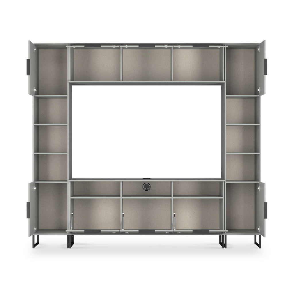 Ashbourne Media Wall TV Unit with Overhead Storage