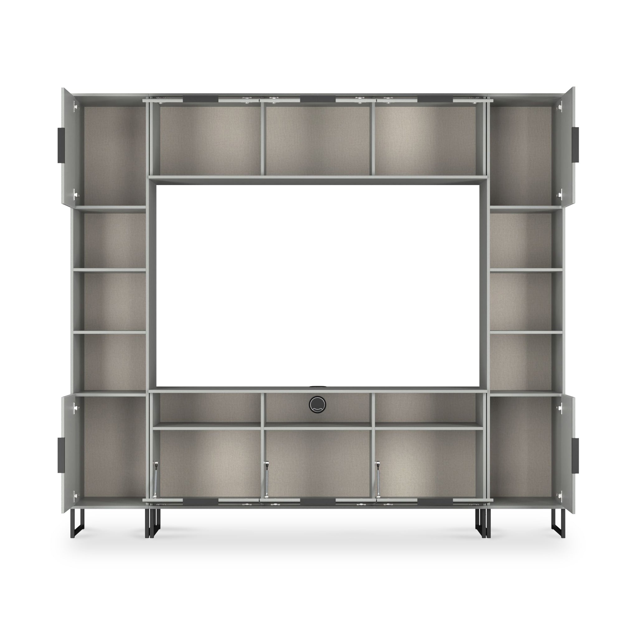 Ashbourne Media Wall TV Unit with Overhead Storage