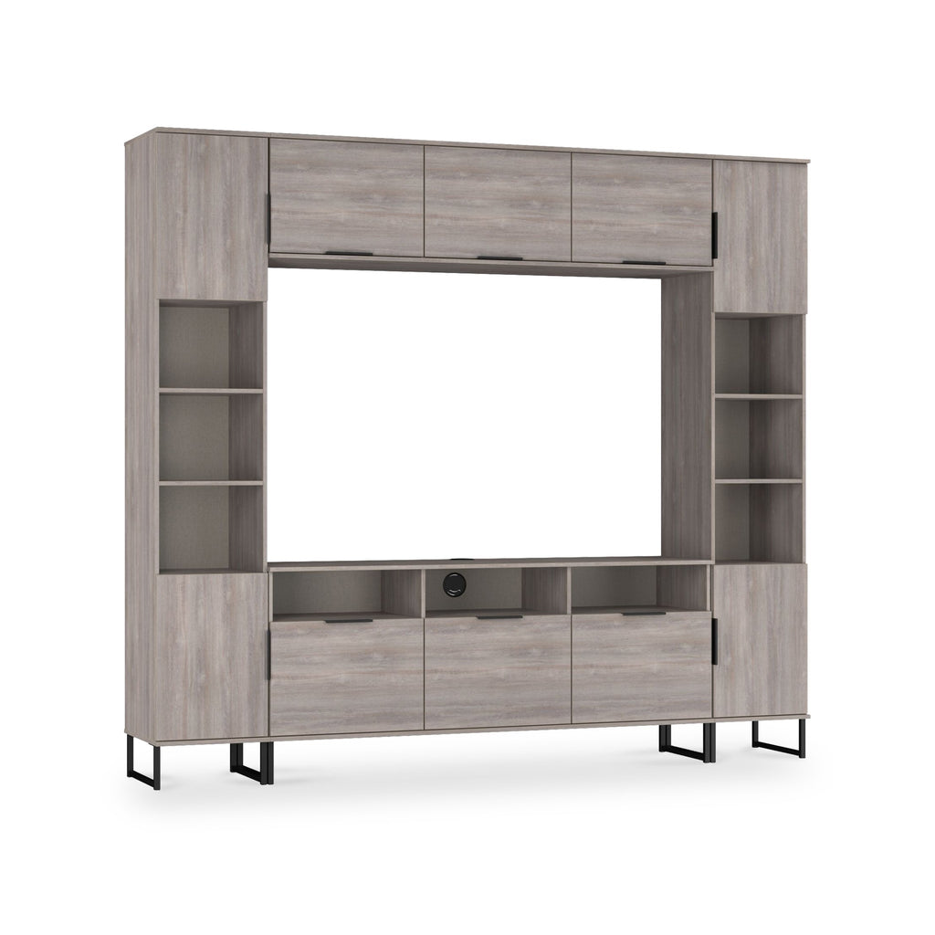 Ashbourne Media Wall TV Unit with Overhead Storage
