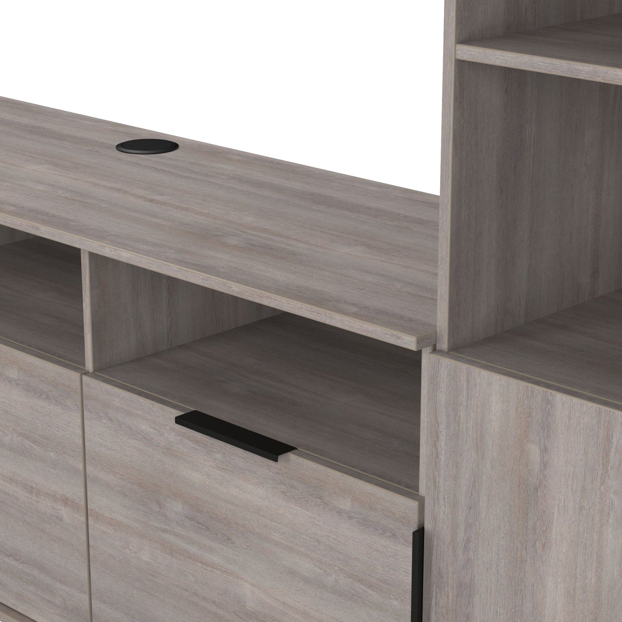 Ashbourne Media Wall TV Unit with Overhead Storage