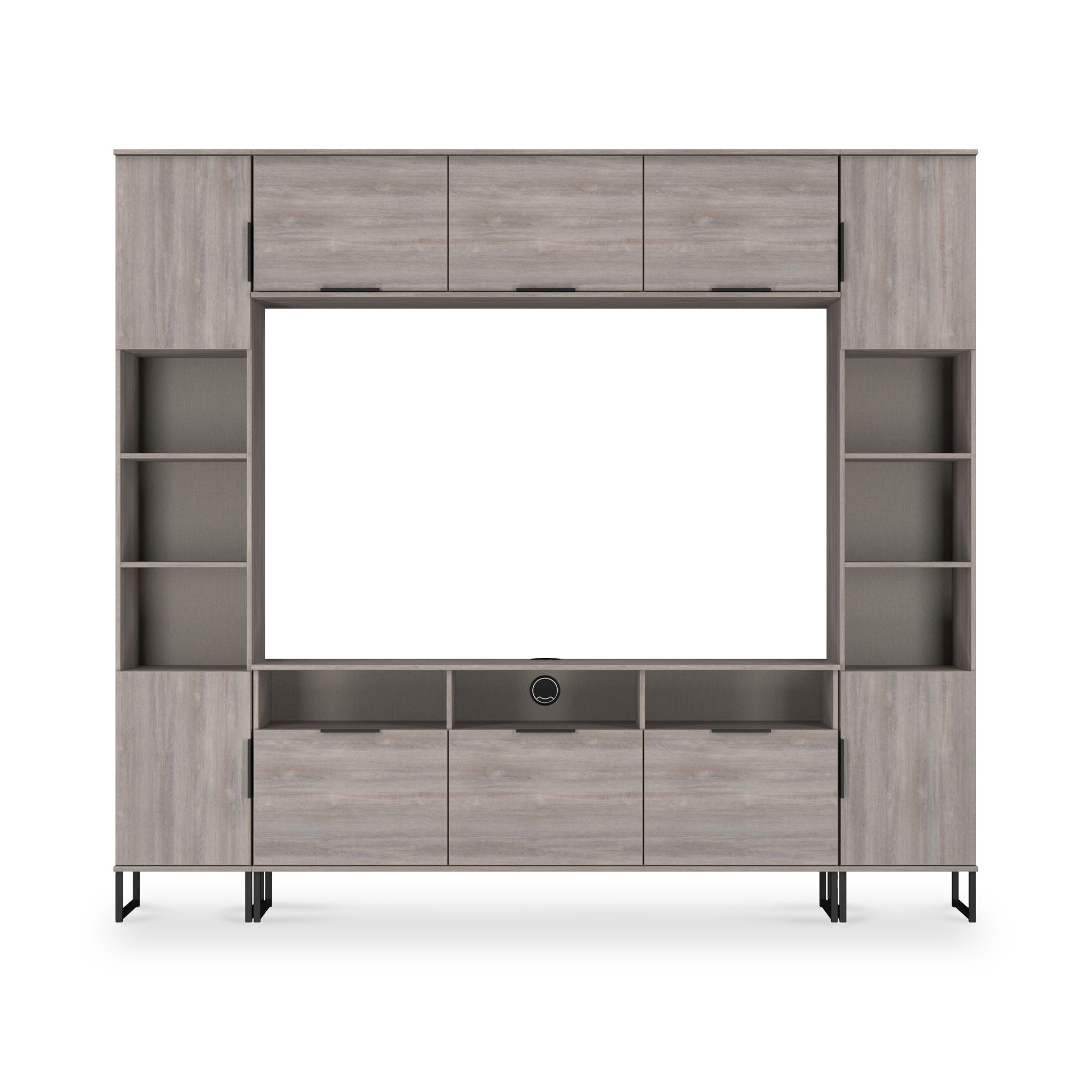 Ashbourne Media Wall TV Unit with Overhead Storage