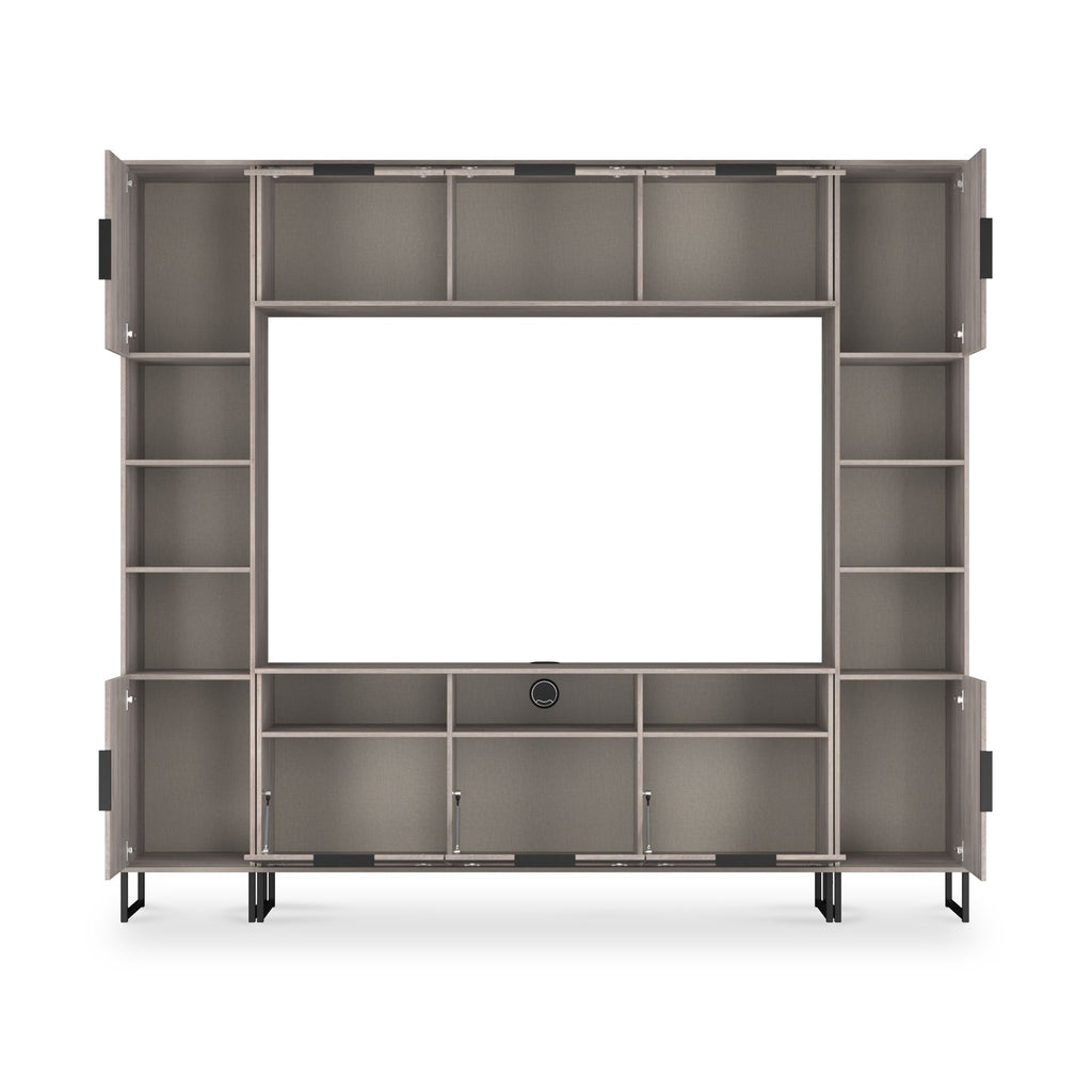 Ashbourne Media Wall TV Unit with Overhead Storage