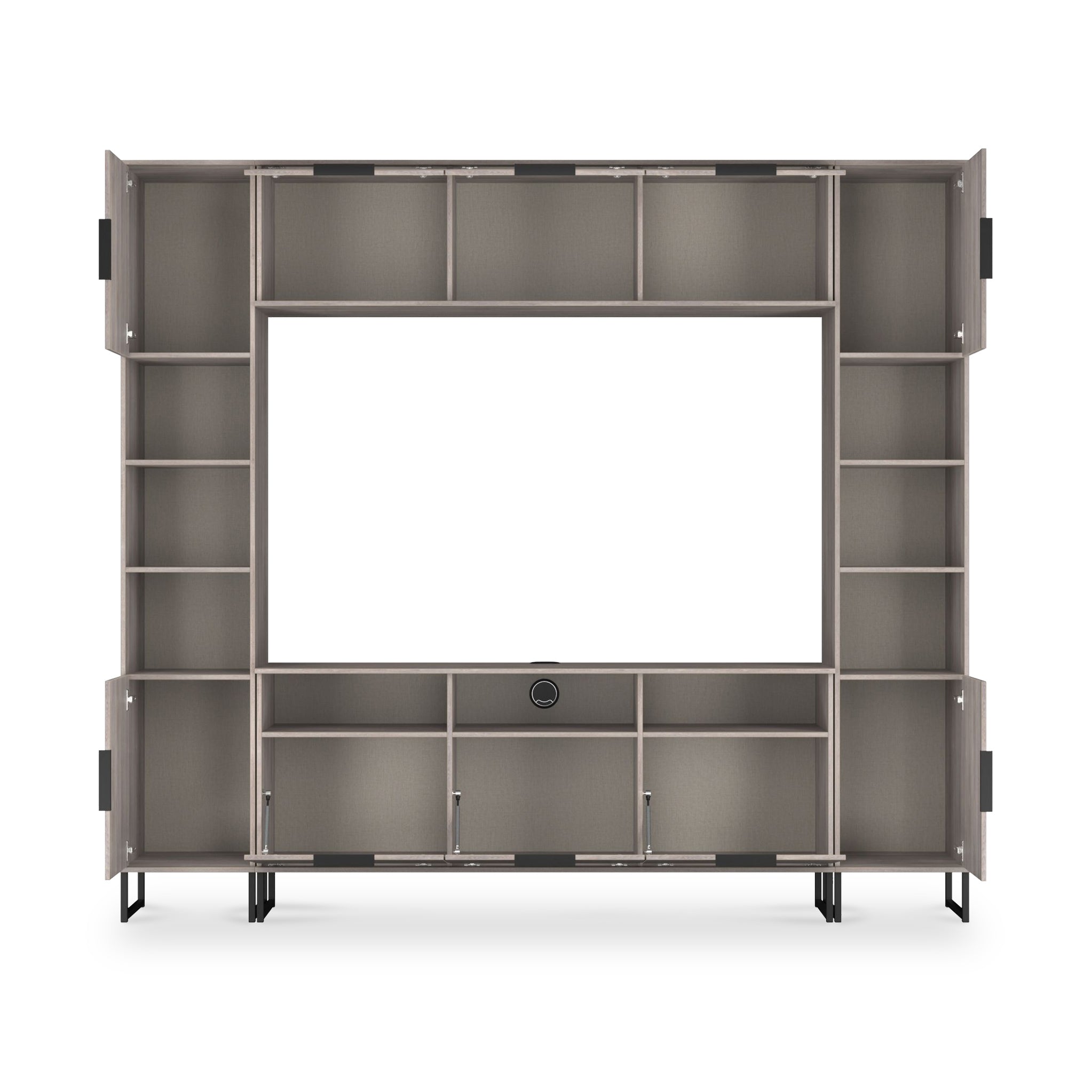 Ashbourne Media Wall TV Unit with Overhead Storage