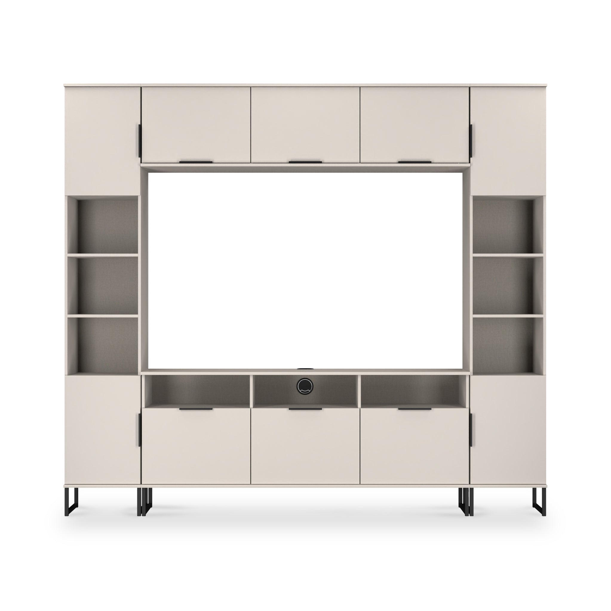 Ashbourne Media Wall TV Unit with Overhead Storage