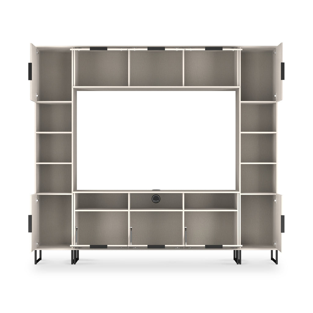 Ashbourne Media Wall TV Unit with Overhead Storage