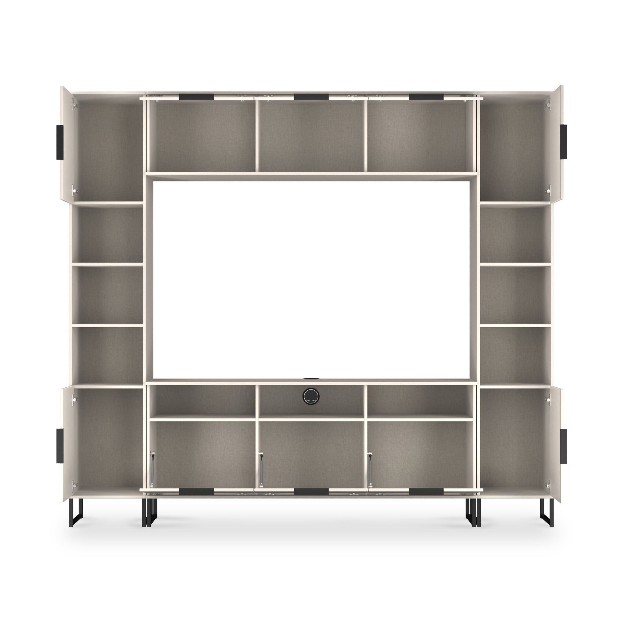 Ashbourne Media Wall TV Unit with Overhead Storage