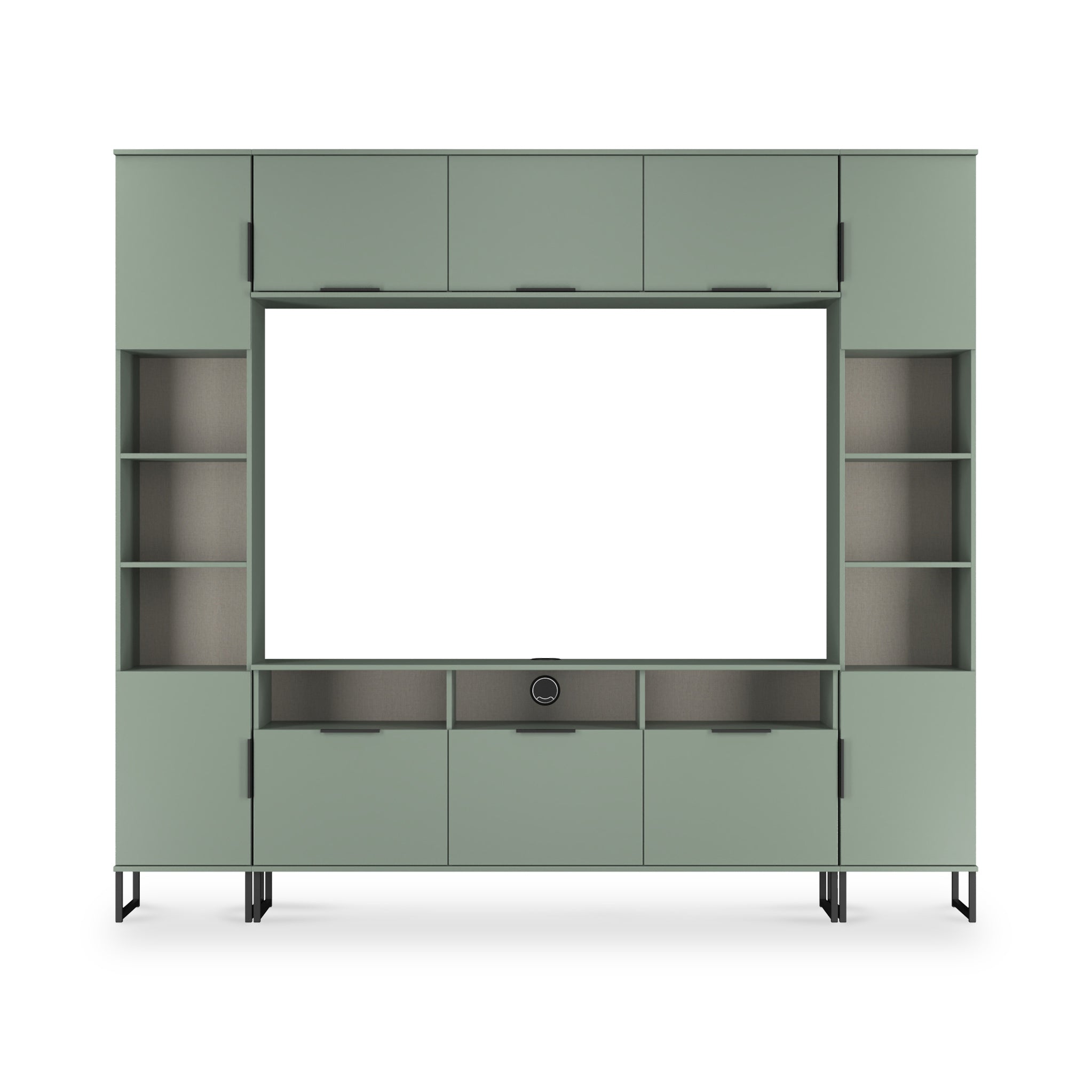 Ashbourne Media Wall TV Unit with Overhead Storage