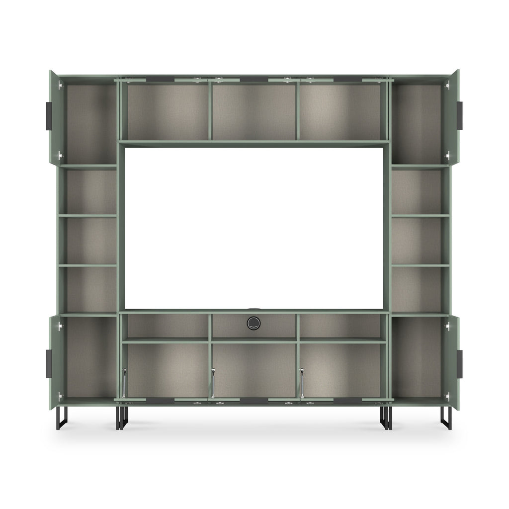 Ashbourne Media Wall TV Unit with Overhead Storage