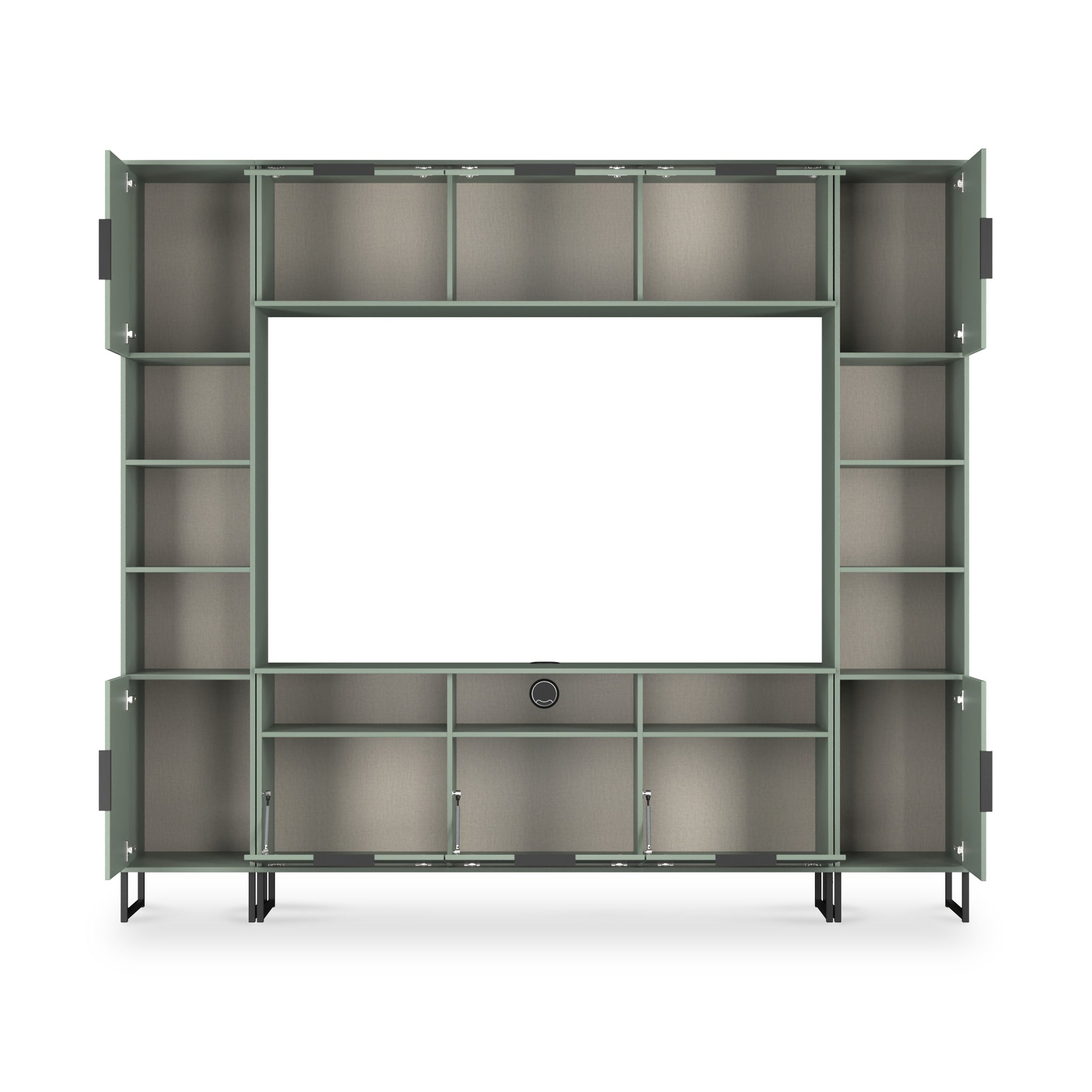 Ashbourne Media Wall TV Unit with Overhead Storage